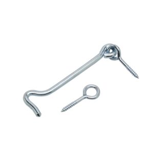 Richelieu Gate Hooks and Eyes, 4" L, Steel, Zinc 140XV