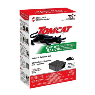 Tomcat Indoor/Outdoor Refillable Rat Killer Bait Station, Child Resistant, 15 Pack 0364110