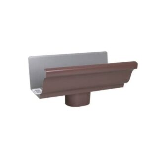 Amerimax Brown 5" Gutter End with Outlet 2501019