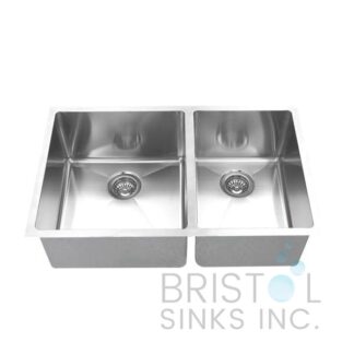 Bristol Double Undermount Kitchen Sink 32", 18 Gauge Stainless Steel B1808