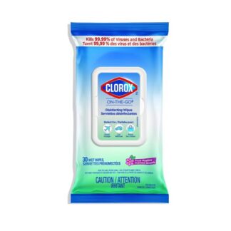 Clorox Surface Disinfecting Wipes, On the Go, Fresh Meadow Scent, 30-CT 55794