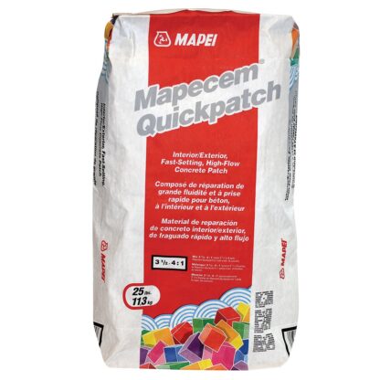 Mapecem Quickpath Concrete Patch, Interior/Exterior 25 lb 10525000