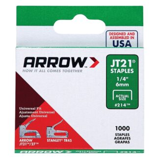 Arrow 21424 1/4" 21 Gauge Galvanized Staples