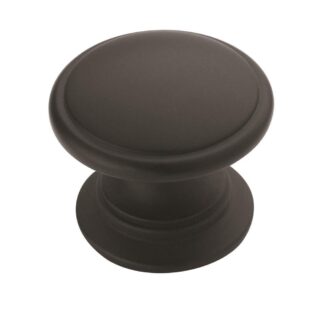 Amerock BP53012FB 1-1/4" Ravino Cabinet Knob - Flat Black