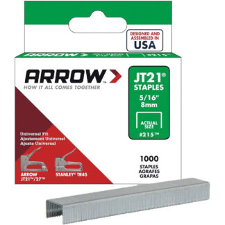 Arrow Fastener 215 5/16" JT21 Crafting Staples - 1000PK