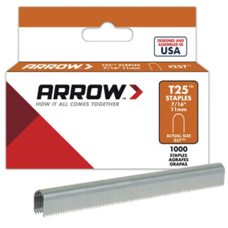 Arrow Fastener 257 7/16" Round Crown Staples - 1000PK