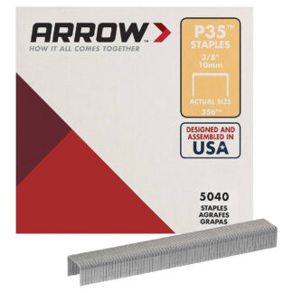 Arrow Fastener 356 3/8" P35 Flat Crown Staples - 5040PK