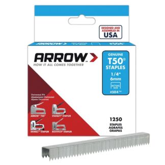 Arrow Fastener 50424 1/4" T50 Staples - 1250PK