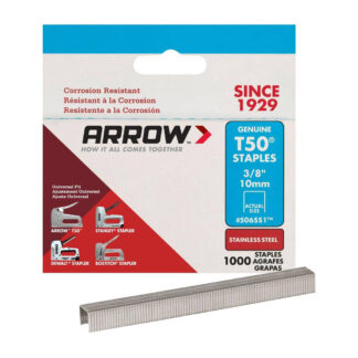 Arrow Fastener 506SS1 5/16" T50 Staples - 1000PK