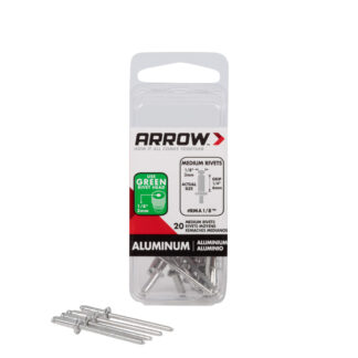 Arrow Fastener RMA1/8 1/8" Medium Aluminum Rivets - 20PK