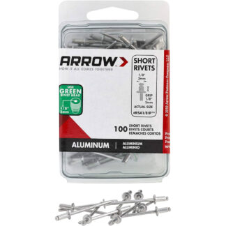 Arrow Fastener RSA1/8IP 1/8" Short Aluminum Rivets - 100PK