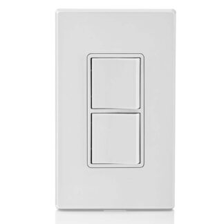 Leviton 05634-740-00W Decora Dual Single-Pole Combination Switch - White