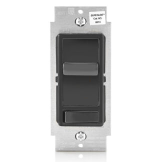 Leviton 06674-739-P0E SureSlide Universal Dimmer Switch - Black