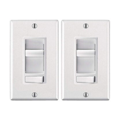 Leviton 06674-756-2PK SureSlide Universal Slide Dimmer - White - 2PK