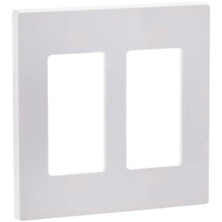 Leviton 80309-722-2GW 2-Gang Decora Screwless Wall Plate - White