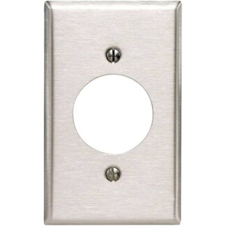 Leviton 84020-001-040 1-Gang Locking Wall Plate - Stainless Steel