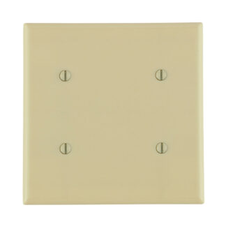Leviton 86034-001 2-Gang Blank Wall Plate - Ivory