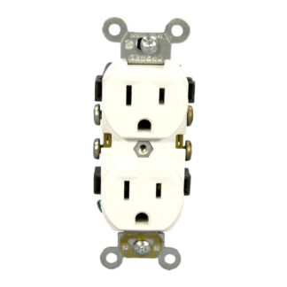 Leviton CR15-702-OOW 15 Amp Duplex Receptacle - White