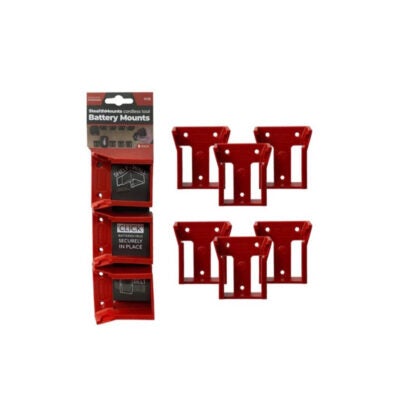 Metalmark BM-MW18-RED-6 Milwaukee Battery Mount - 6PK