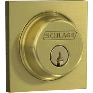 Schlage B60COL608 Single Cylinder Deadbolt - Satin Brass