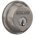 Schlage B60N619 Single Cylinder Deadbolt - Satin Nickel