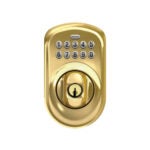 Schlage BE365PLY505 Plymouth Keypad Deadbolt - Bright Brass