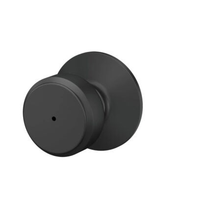 Schlage F40BWE622 Bowery Bath Knob - Matte Black