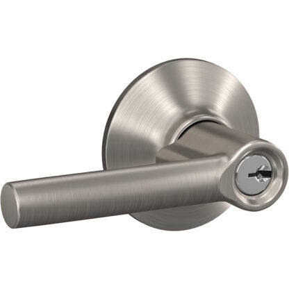 Schlage F51BRW619 Broadway Keyed Lever - Satin Nickel