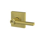 Schlage F51LAT608COL Latitude Keyed Lever with Collins Trim - Satin Brass