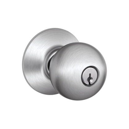 Schlage F51ORB626 Orbit Keyed Knob - Satin Chrome