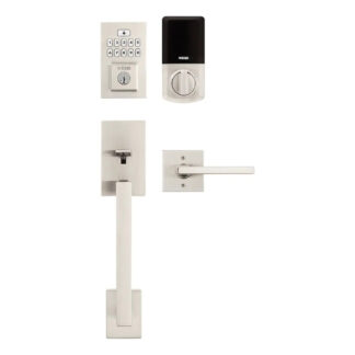 Weiser GLA9260SCEHFL15 Contemporary Smartcode with San Clemente Handleset - Satin Nickel