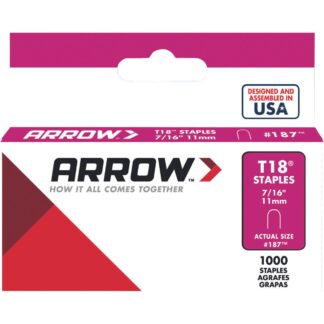 Arrow 187 7/16" T18 Staples - 1000PK