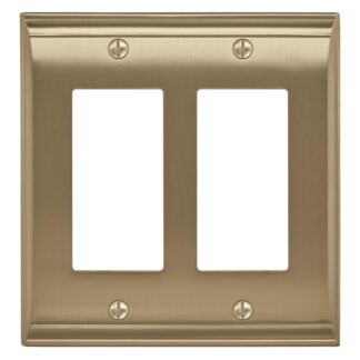 Amerock BP36505BBZ Candler 2-Decora Wall Plate - Golden Champagne