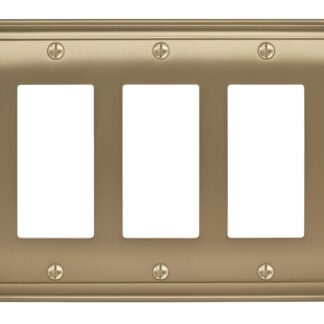 Amerock BP36506BBZ Candler 3-Decora Wall Plate - Golden Champagne