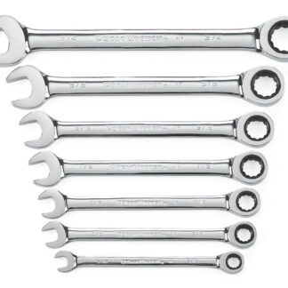 GearWrench 9317 7-Piece Ratcheting Combination SAE Wrench Set 12-Point