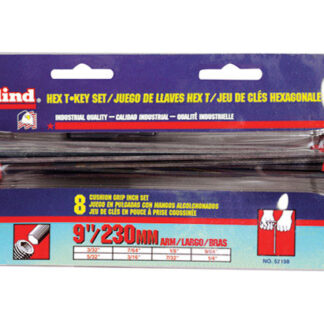 Eklind Tool 3/32 to 1/4 SAE T-Handle Hex Key Set 9 in. 8 Pc.