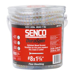 Senco Floor Screw #8 Steel 1 9/16 L PK1000 08F175Y