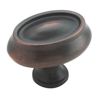 Amerock BP26127ORB 1-1/2" Manor Oval Cabinet Knob - Oil-Rubbed Bronze