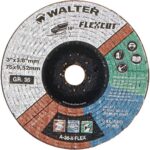 WALTER SURFACE TECHNOLOGIES FLEXCUT 7 in. X 7/8 in. Arbor GR36, Blending on Curved or Uneven Surfaces (Pack of 25)