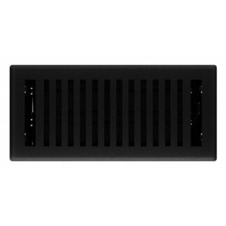 Imperial 4-inch X 10-inch Black Iron Montezuma Floor Register Rectangular Household Vent Cover