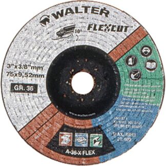 Walter 15L456 FLEXCUT Flexible Grinding Wheel [Pack of 25] - 60 Grit 4-1/2 in.