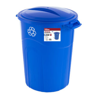 United Solutions 32 Gal. Outdoor Trash Can Recycling in Blue