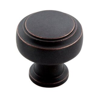 Amerock BP55312DOB 1-3/16" Round Cabinet Knob - Dark-Oil Bronze