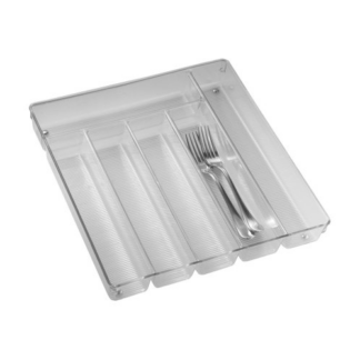 IDesign Linus 2 in. H X 13.5 in. W X 13.8 in. D Plastic Cutlery Tray