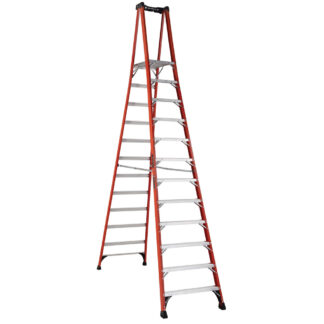 Louisville Ladder 12 Ft. Fiberglass Pinnacle PRO Platform Ladder with 375 Lbs. Load Capacity Type IAA Duty Rating