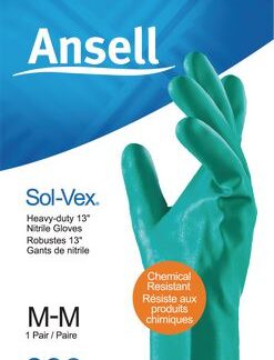 Ansell 37002 Sol-Vex Nitrile Gloves - Medium