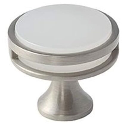 Amerock BP36608G10FA 1-3/8" Oberon Cabinet Knob - Satin Nickel/Frosted