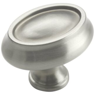 Amerock BP26127G10 1-1/2" Manor Oval Cabinet Knob - Satin Nickel