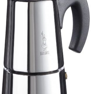 Bialetti 4-Cups Stainless Steel Stovetop Espresso Coffee Maker Pot