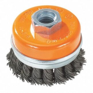 Walter 13G604 Knot Twisted Wire Cup Brush - 6 in. Carbon Steel Brush